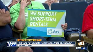 Mistake puts short-term rental vote in jeopardy