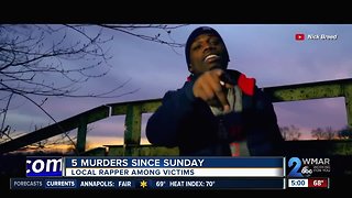 Local rapper among five murdered since Sunday