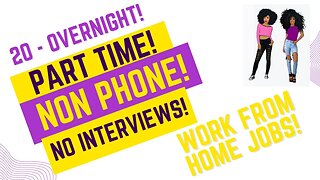 20 Overnight Non Phone No Interview Work From Home Jobs Hiring Now #wfhjobs