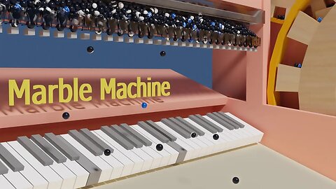 The Piano Printer V3 - Marble Machine Physics Simulation (Wintergatan)