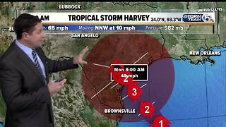 Tropical Storm Harvey could become Category 3 hurricane
