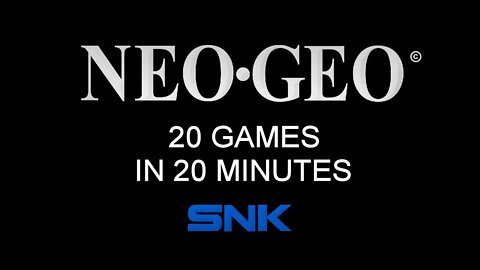 20 NEO GEO Games in 20 Minutes
