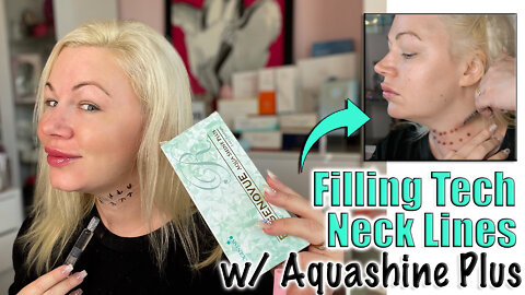 Filling in Tech Neck Lines with Aquashine Plus from Acecosm.com | Code Jessica10 Saves you Money!