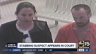 Stabbing suspect appears in court