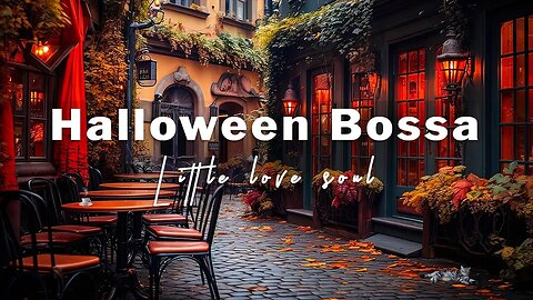 Cafe Bossa Nova Piano with Halloween Cafe Shop Ambience | Relaxing Background Music for Chill, Calm