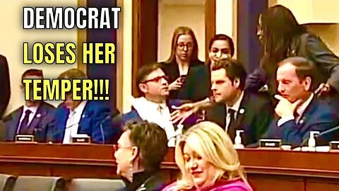 Democrat LOSES HER TEMPER, Throws Paper Back at Republican During Hearing