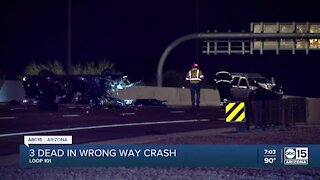 3 dead after wrong-way crash on West Loop 101 at Camelback Road