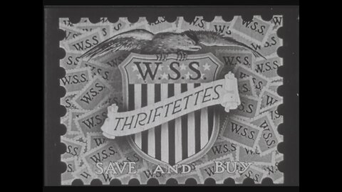 W.S.S. Thriftettes War Bond Drive (1918 Original Black & White Cartoon)