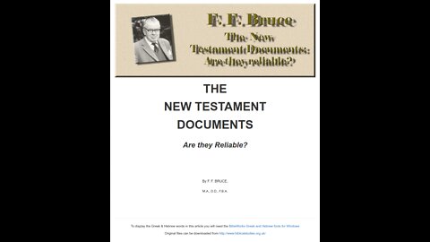 New Testament Documents - Are They Reliable, By Frederick Fyvie Bruce, Chapter 5