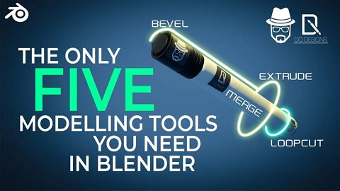 The Only 5 Modelling tools you need in Blender in Tamil | DQ DESIGNS