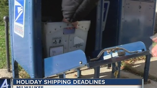 USPS holiday shipping deadline