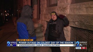 Power knocked out for hours on coldest night of season