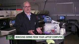 Removing germs from your laptop computer