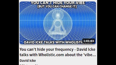 You can't hide your frequency - David Icke