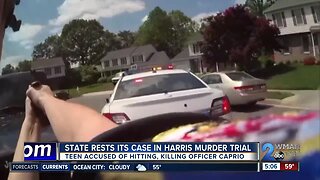Prosecution rests case against Harris in Officer Caprio murder trial