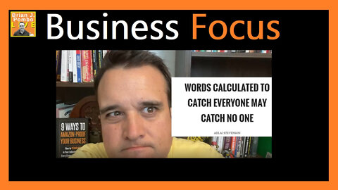 Business Focus 🎙️ (Adlai Stevenson Quote)