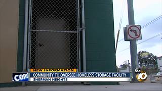 Community to oversee homeless storage facility