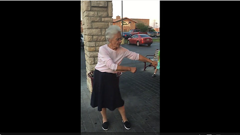 Granny Nails The Floss Dance On First Attempt