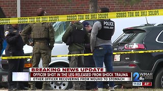 Officer shot in the leg released from shock trauma