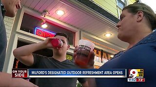 Milford launches outdoor drinking area, hoping to boost downtown