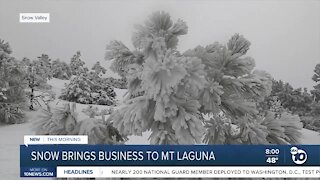 Snow brings business to Mt. Laguna