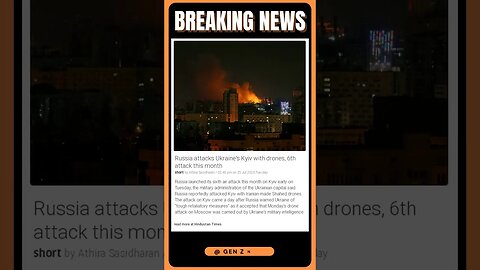 Breaking News | Russia Strikes Again: 6th Air Attack on Kyiv This Month | #shorts #news