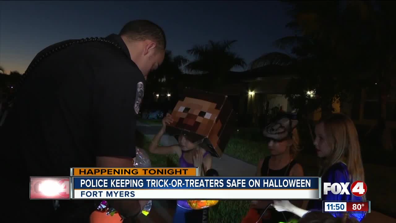 Fort Myers Police keep trick-or-treaters safe on Halloween