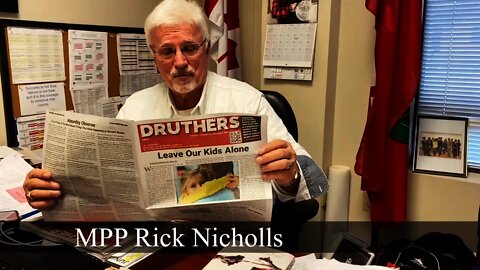 😮 MPP Rick Nicholls with a word about Druthers.