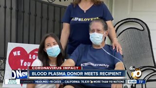 blood plasma donor meets recipient