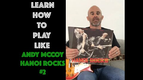 Play Guitar Like Andy McCoy / Hanoi Rocks! - 5 Minute Mini Lesson #2-Beginner Guitar Players