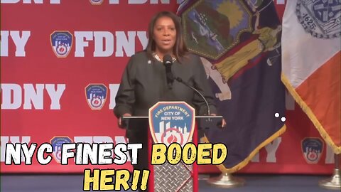 NY AG Leticia James booed by NYPD and FDNY WHILE shouting trump DURING her speech