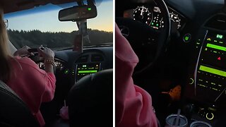 Fearless woman loves riding in 'sport mode' on the highway