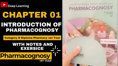 Pharmacognosy Chapter 01 Category B Diploma Pharmacy 1st Year l Pharmacy Student