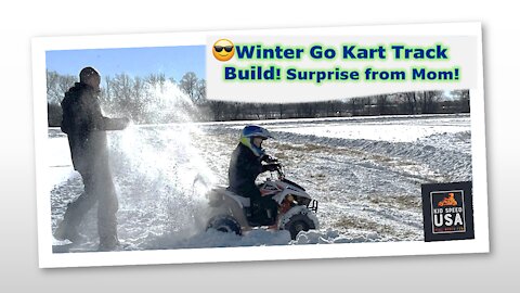 Mototec Mud Monster Winter Go Kart Track Fun, Mom Joins in!
