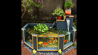 Garden design ideas - Turn ugly garden corner into a beautiful waterfall aquarium garden