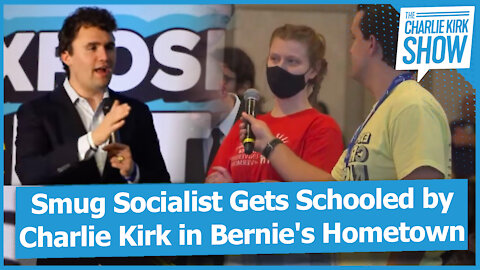 Smug Socialist Gets Schooled by Charlie Kirk in Bernie's Hometown