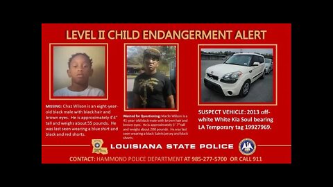 IMMINENT DANGER - Chaz Wilson & Marlin Wilson - LOUISIANA MISSING CHILD