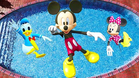 GTA 5 Mickey mouse VS Donald duck VS Minnie mouse VS Goofy Funny ragdolls ep.18 (Euphoria physics)