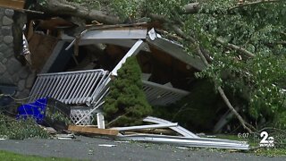 Tree destroys home in Churchville after the storm