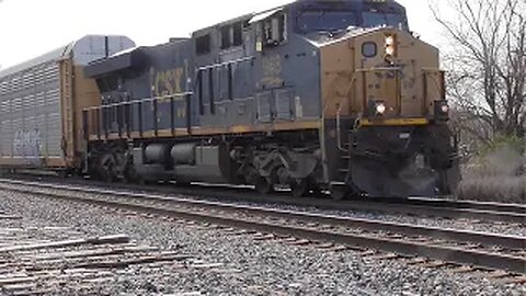 CSX M217 Autorack Train from Sterling, Ohio April 15, 2023
