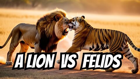 FELIDS VS A LION - WHO WILL WIN THE FIGHT?