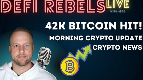 Bitcoin Hits 42k! |Live BTC & Altcoin Price Analysis | Charts & TA | Morning Routine
