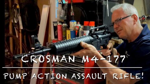 Crosman M4-177 pump action assault rifle. So much fun! 760 pumpmaster. AR-15