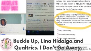 Buckle Up, Lina Hidalgo and Qualtrics. I Don't Go Away.