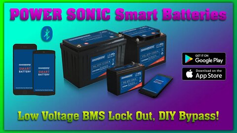 PowerSonic Bluetooth Lithium Battery - DIY low voltage recovery | PSL Smart Battery app overview