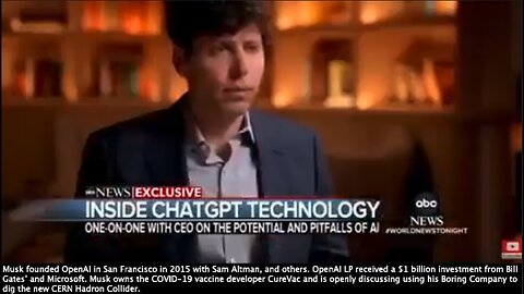 Artificial Intelligence | "Artificial Is Going to Eliminate Alot of Current Jobs. We Can Make Better Ones." - Sam Altman (Musk founded OpenAI in 2015 with Sam Altman, & others. OpenAI LP received a $1 billion investment from Bill Gates)