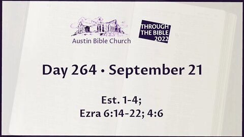 Through the Bible 2022 (Day 264)