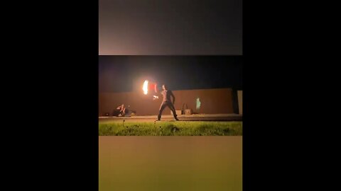 rope dart :: Fireshow at prom afterparty in Stoufville, Ontario