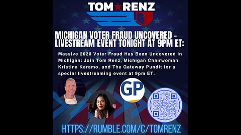 Michigan Voter Fraud Uncovered - Livestream Event Tonight at 9PM ET