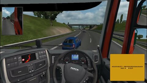 Euro Truck Simulator 2，欧洲卡车模拟2，作为一名雇佣司机运送木材，半路翻车